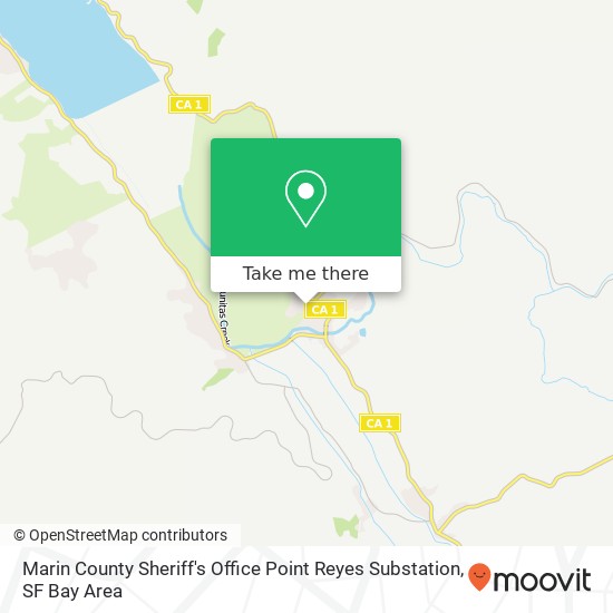 Marin County Sheriff's Office Point Reyes Substation map