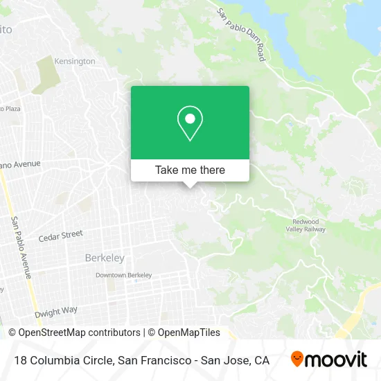 Mapa de 18 Columbia Circle