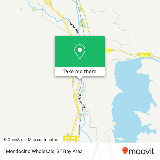 Mendocino Wholesale map