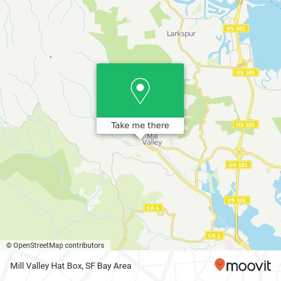 Mill Valley Hat Box map