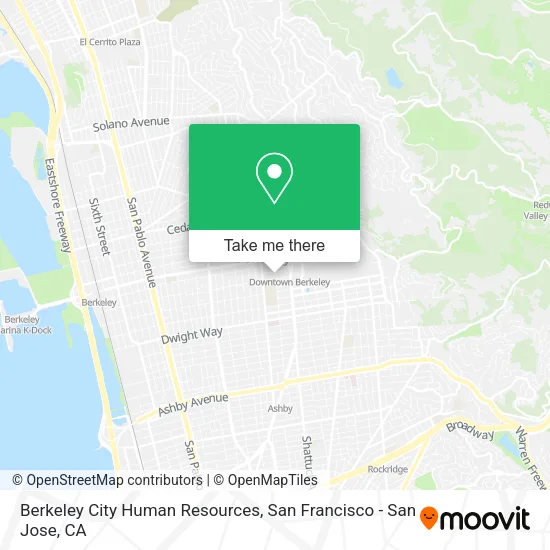 Berkeley City Human Resources map