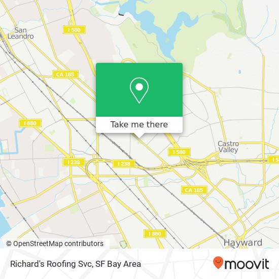 Richard's Roofing Svc map