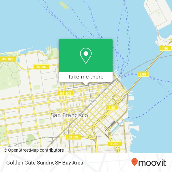 Golden Gate Sundry map