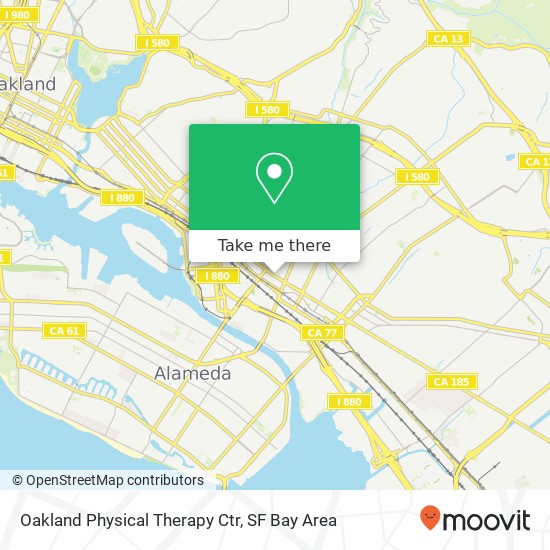 Oakland Physical Therapy Ctr map