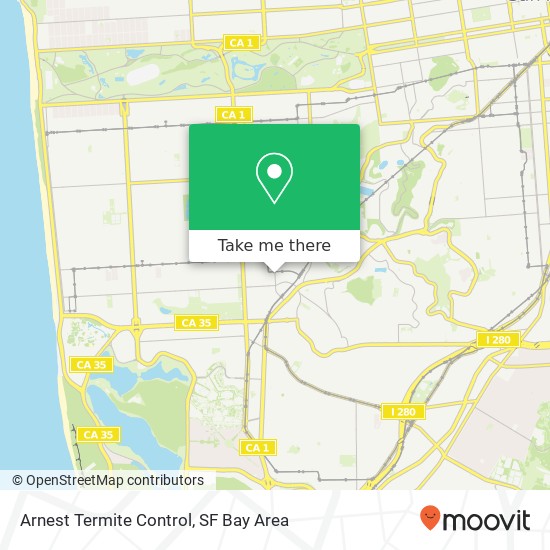 Arnest Termite Control map