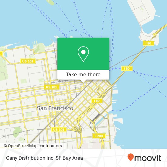 Cany Distribution Inc map