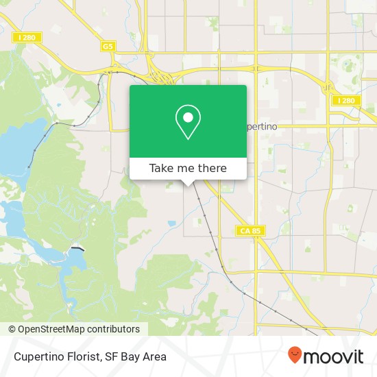 Cupertino Florist map