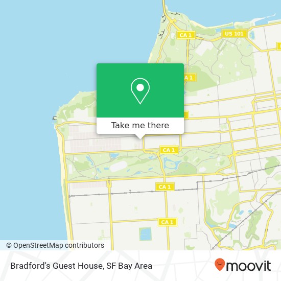 Bradford's Guest House map