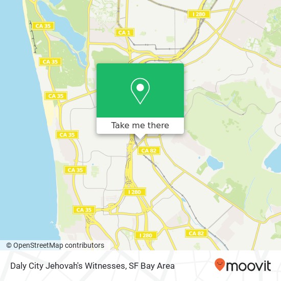 Daly City Jehovah's Witnesses map