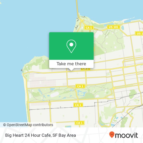 Mapa de Big Heart 24 Hour Cafe