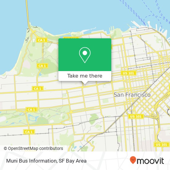 Muni Bus Information map