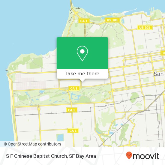 S F Chinese Bapitst Church map