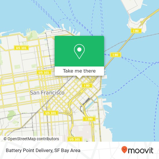 Battery Point Delivery map