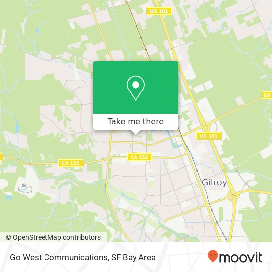 Go West Communications map