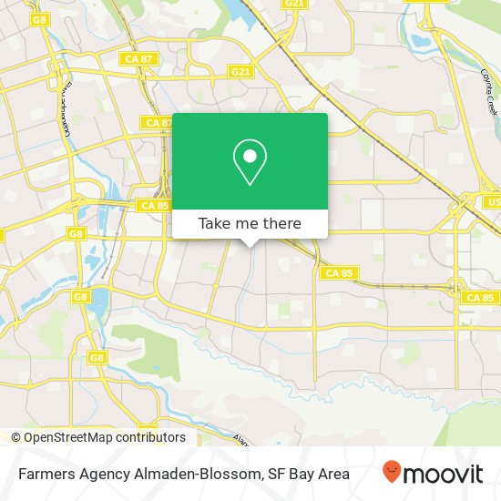 Mapa de Farmers Agency Almaden-Blossom