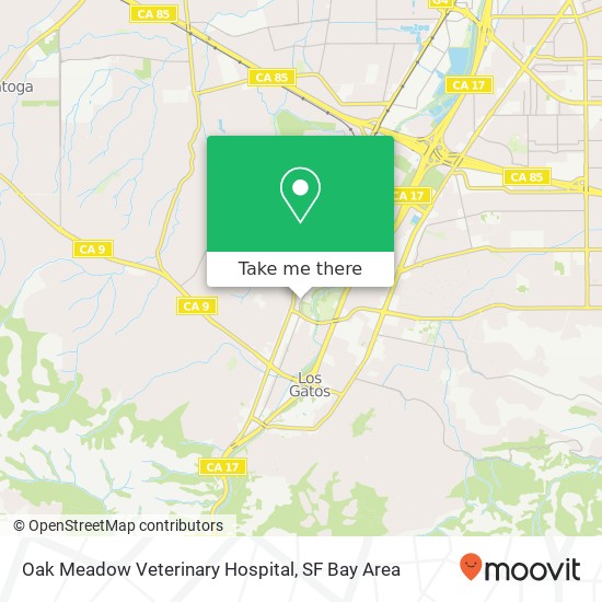 Mapa de Oak Meadow Veterinary Hospital