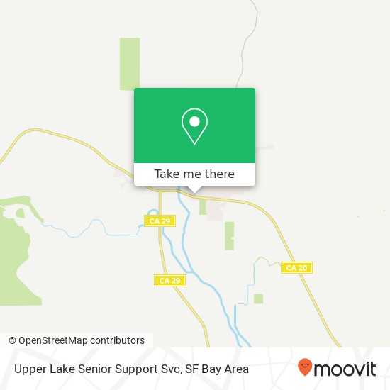 Upper Lake Senior Support Svc map