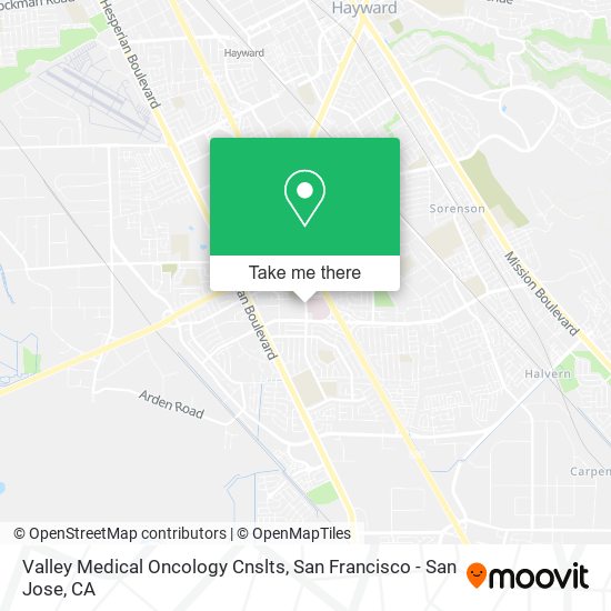 Valley Medical Oncology Cnslts map