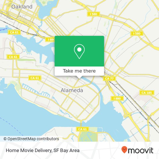 Home Movie Delivery map