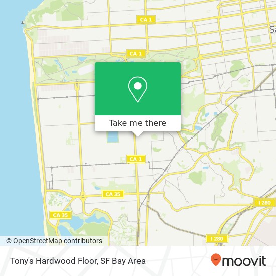 Tony's Hardwood Floor map