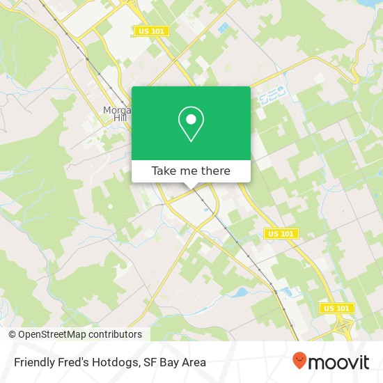 Friendly Fred's Hotdogs map