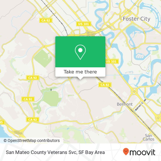 Mapa de San Mateo County Veterans Svc