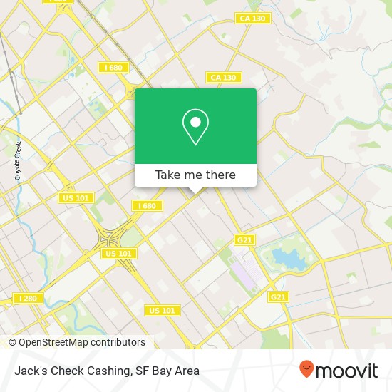 Mapa de Jack's Check Cashing