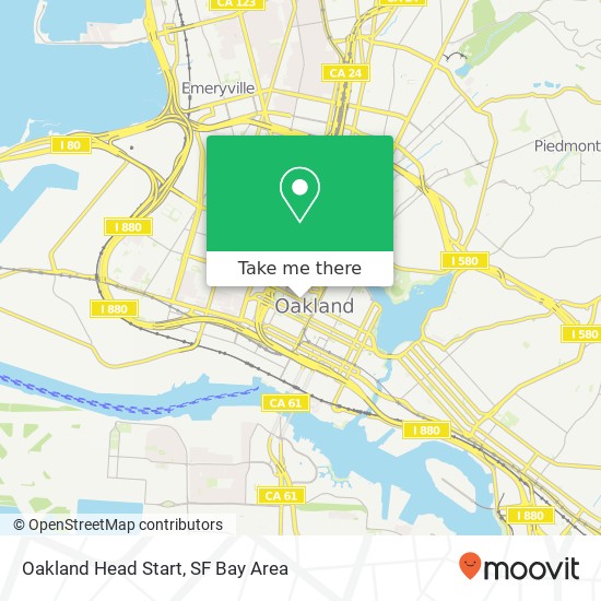 Mapa de Oakland Head Start