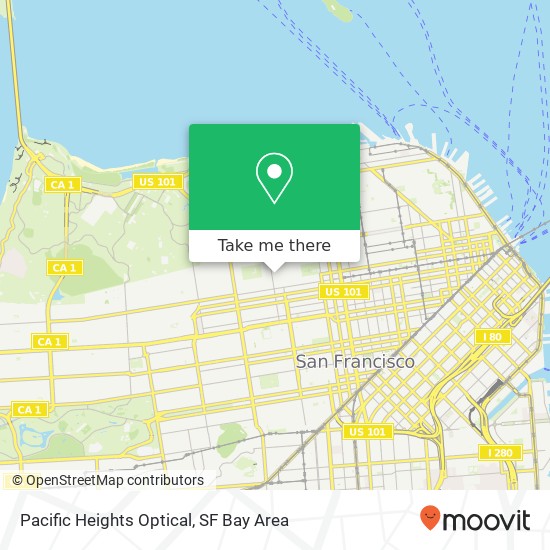 Mapa de Pacific Heights Optical