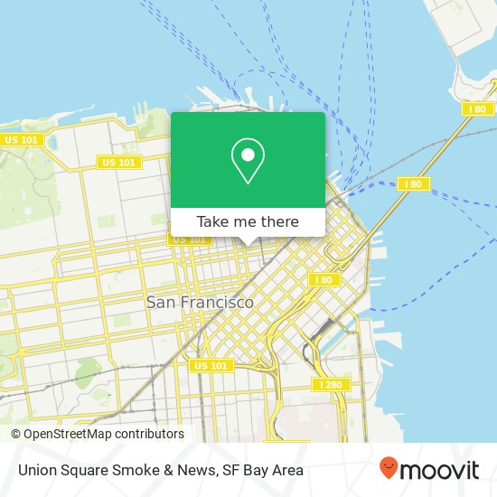 Mapa de Union Square Smoke & News