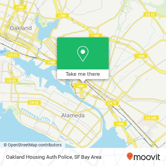 Mapa de Oakland Housing Auth Police