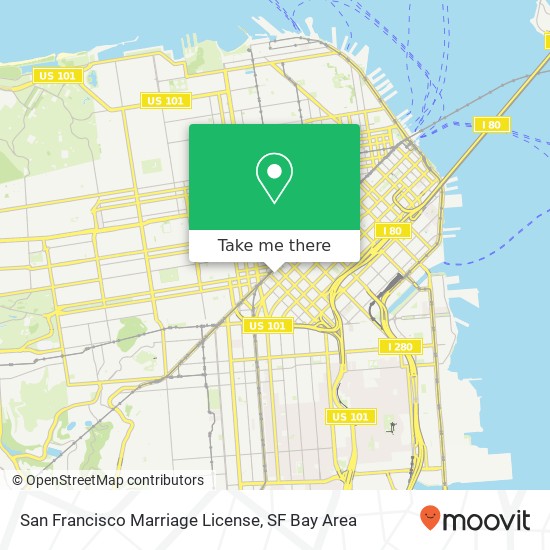 San Francisco Marriage License map