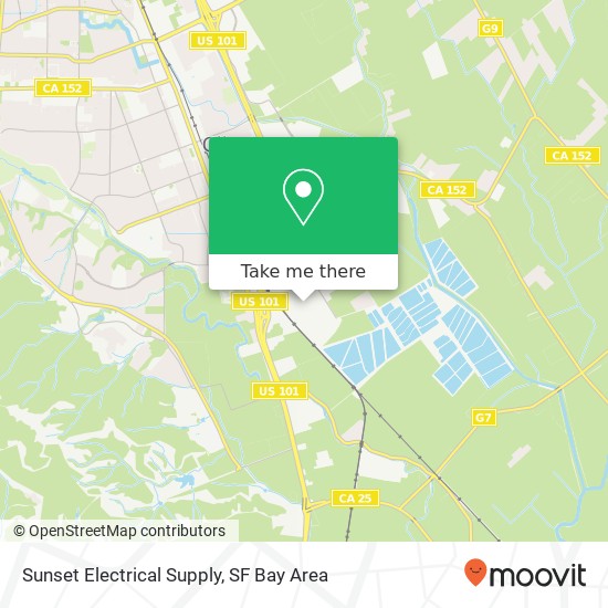 Sunset Electrical Supply map