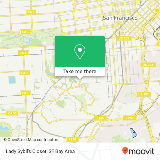 Lady Sybil's Closet map