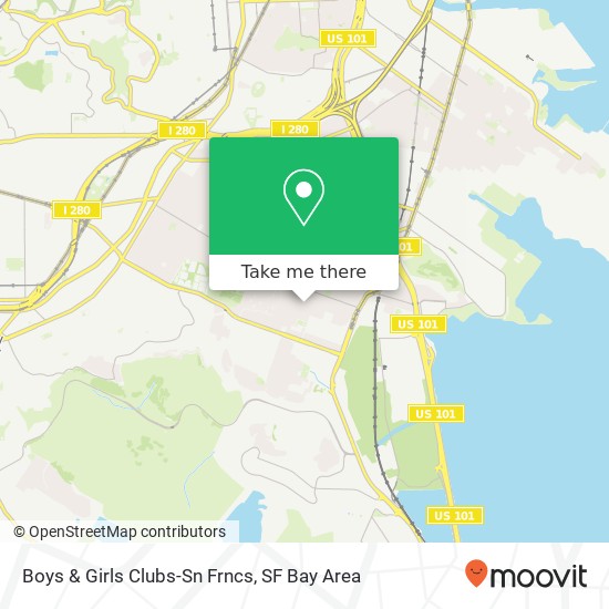 Boys & Girls Clubs-Sn Frncs map