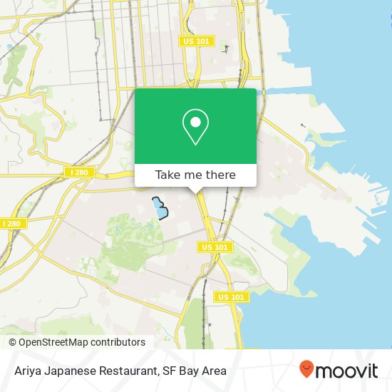 Mapa de Ariya Japanese Restaurant