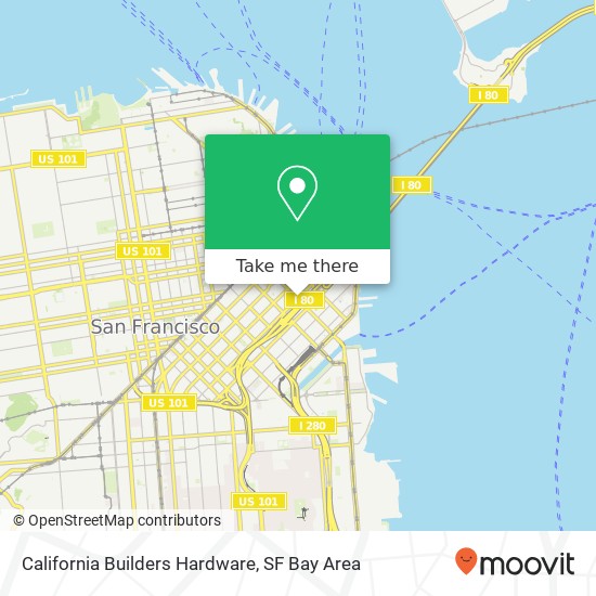 Mapa de California Builders Hardware