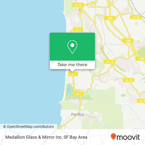 Mapa de Medallion Glass & Mirror Inc