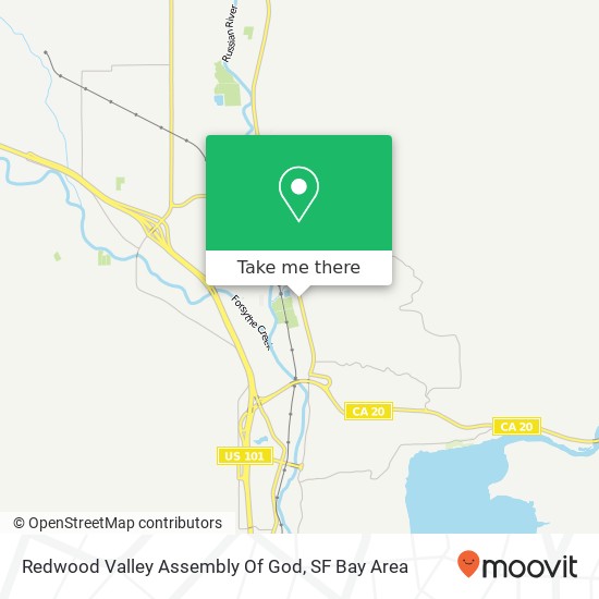 Redwood Valley Assembly Of God map