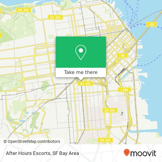 After Hours Escorts map