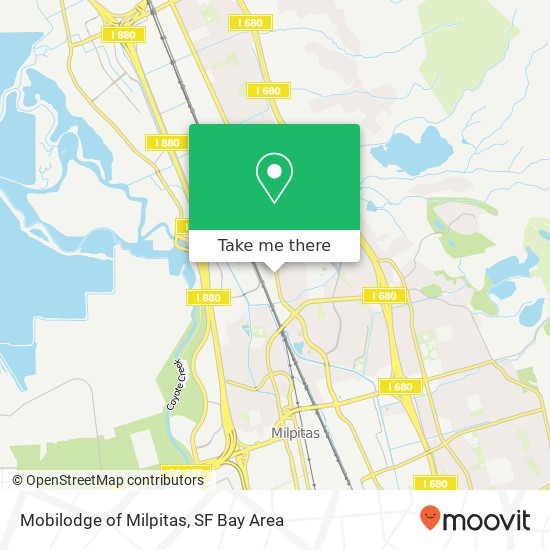 Mobilodge of Milpitas map