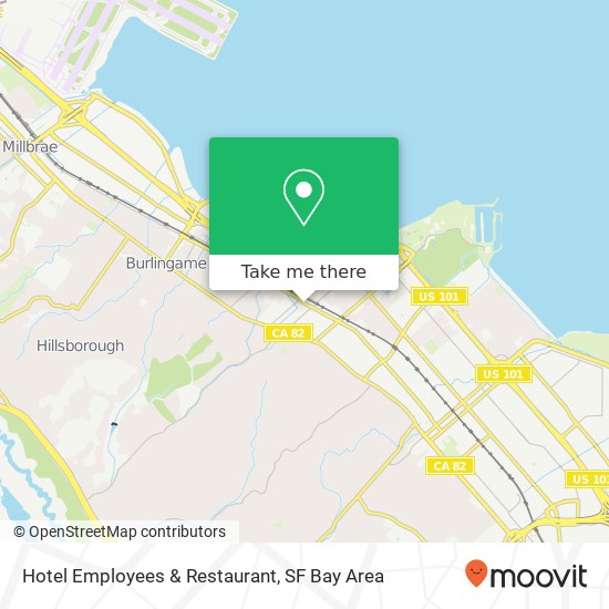 Mapa de Hotel Employees & Restaurant