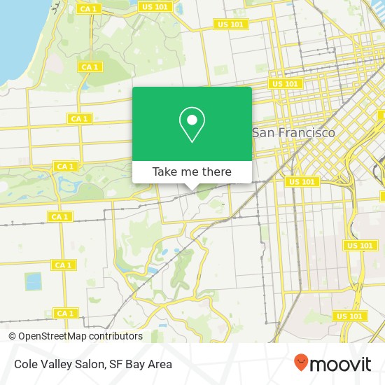 Mapa de Cole Valley Salon