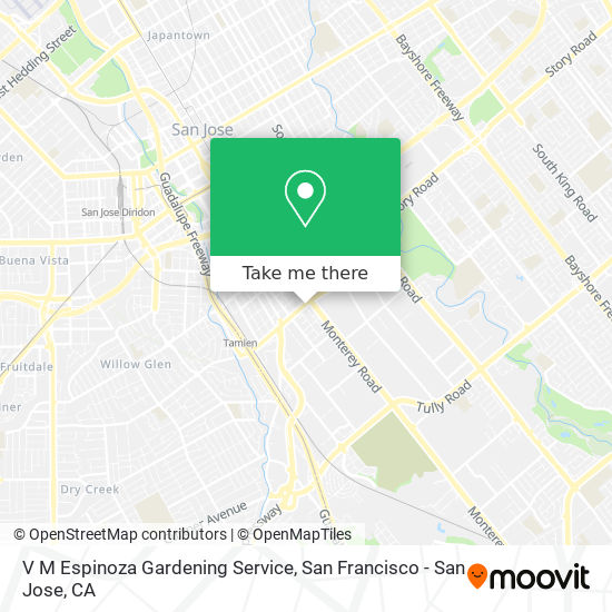 Mapa de V M Espinoza Gardening Service