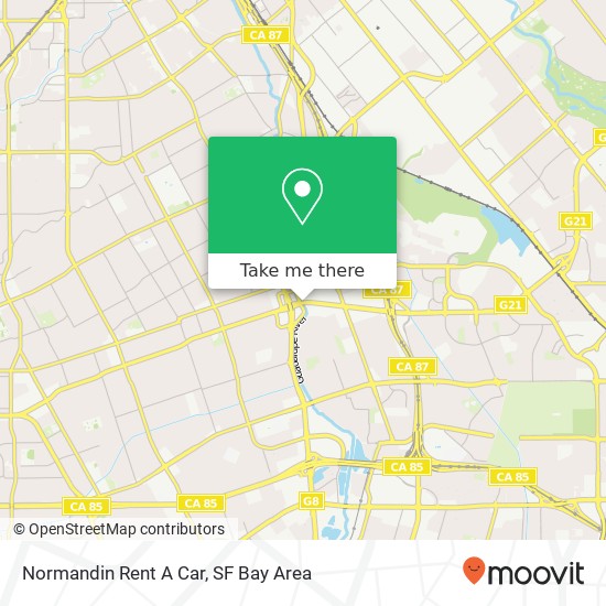 Mapa de Normandin Rent A Car