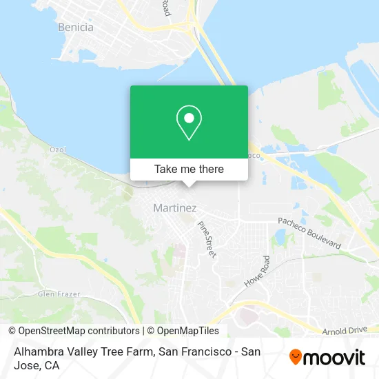Alhambra Valley Tree Farm map