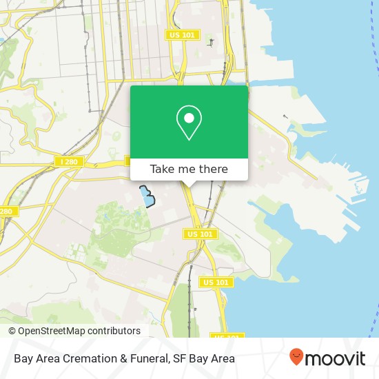 Mapa de Bay Area Cremation & Funeral