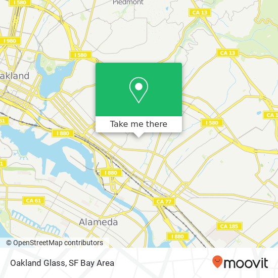 Oakland Glass map