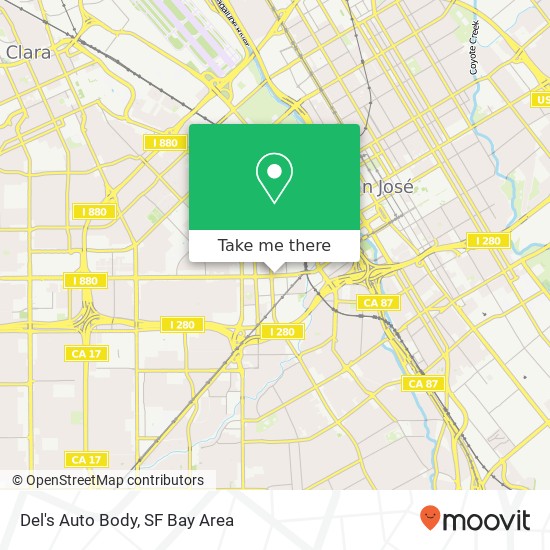 Del's Auto Body map