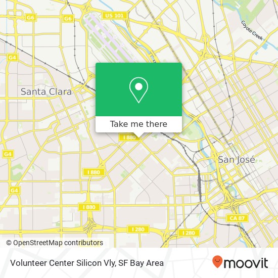 Volunteer Center Silicon Vly map